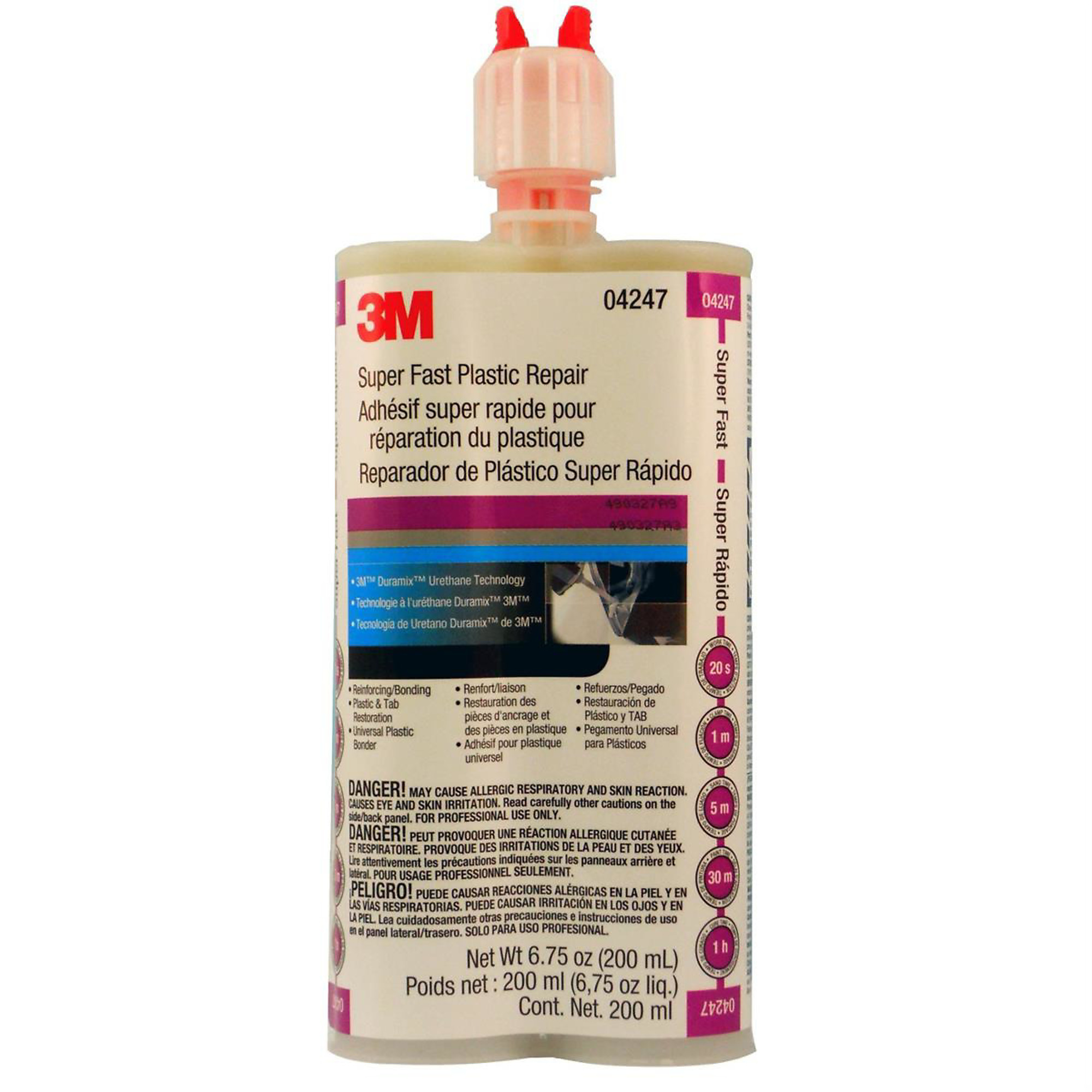 3M Super Fast Flex Repair Adhesive — 20-Second Set, Urethane, Model# MMM4247